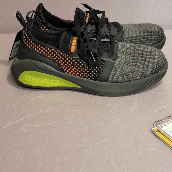 Shaq | Shoes | Shaq 3d Print Neon Athletic Sneaker Boys 6 Black Orange | Poshmark